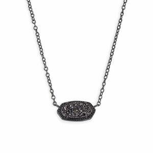 Kendra Scott Black Drusy Elisa Necklace